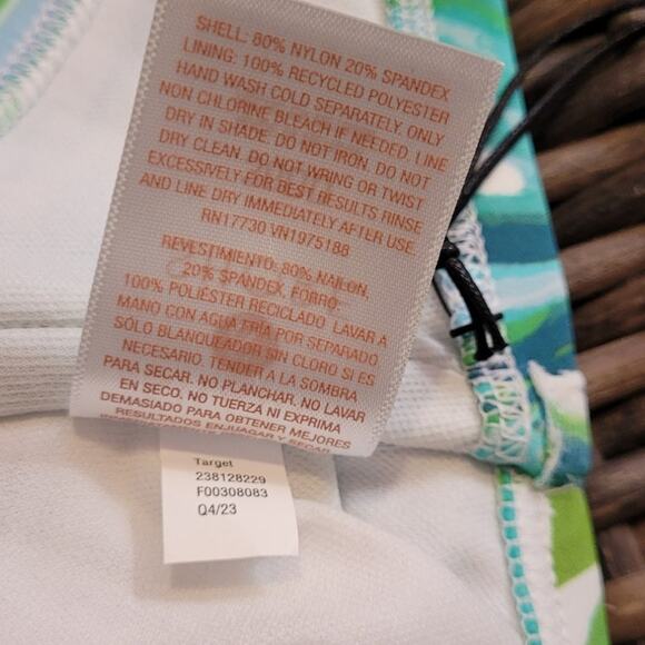 NWT Shade & Shore Bikini Top Sz 36DD Botanical Print Fern Vacay Tropical Swim - Picture 9 of 10